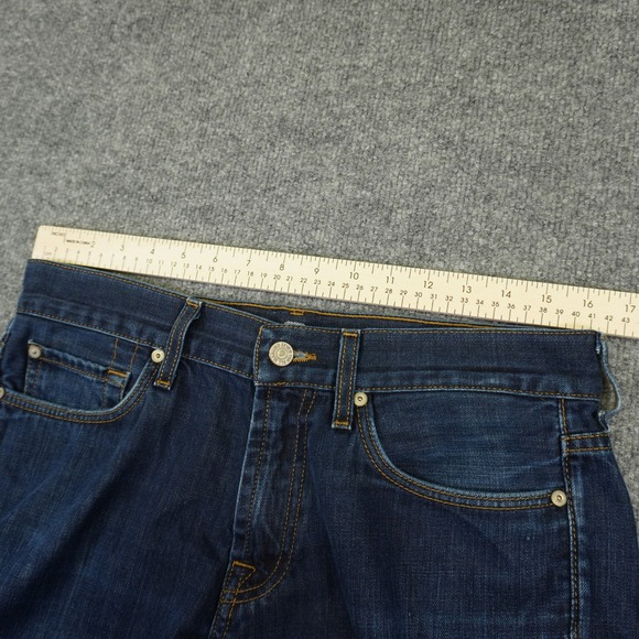 7 For All Mankind Austyn Jeans Women 32x26 Dark Blue Relaxed Straight Leg Denim - Picture 5 of 14